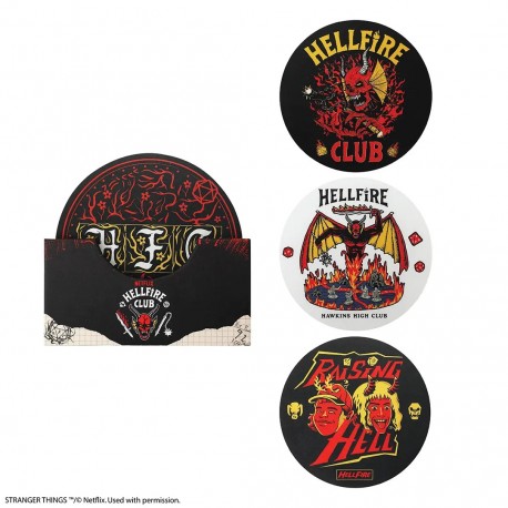Set de 4 posavasos Hellfire Club - Stranger Things