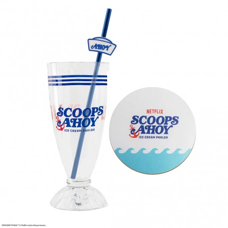 Vaso y pajita para batido Scoops Ahoy - Stranger Things