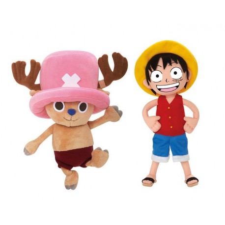 Jouets en peluche One Piece Luffy & Choper 27cm