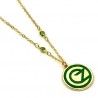 Collier Logo Oz de Wicked en Or et Vert