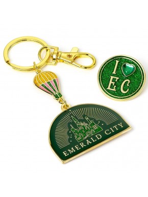 Llavero y pin del globo aerostático de Emerald City - Wicked