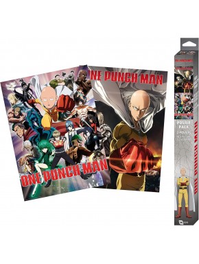 One Punch Man Set 2 Posters Chibi 52X38 Saitama & Genos  
