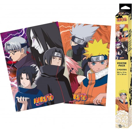 Naruto Set 2 Posters Chibi 52X38 Konoha Ninjas & Deserters