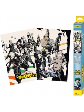 My Hero Academia Set 2 Posters Chibi 52X38 Heroes/Villains