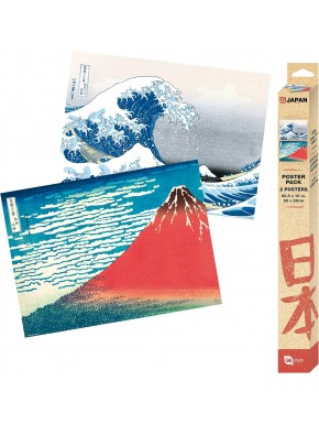 Hokusai Set 2 Posters Chibi 52X38 Katsushika Hokusai