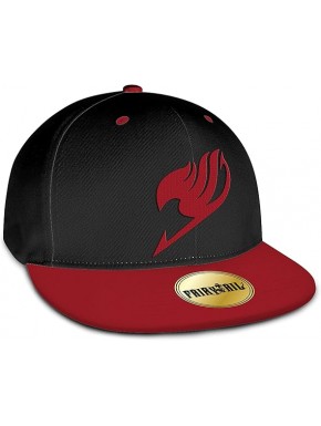 Fairy Tail Gorra Snapback Emblema Negro Y Rojo
