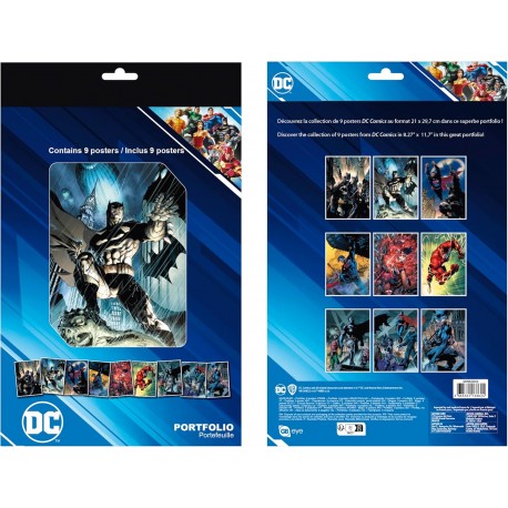 Dc Comics 9 Mini Posters 21X9,7Cm Liga De La Justicia