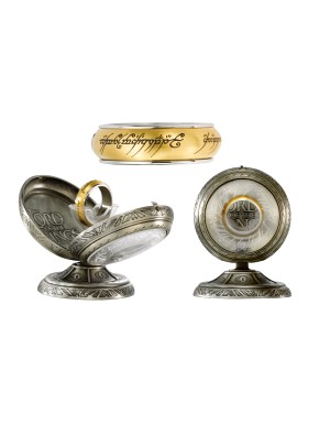 Anillo Único Rotativo Acero oro El Señor de los Anillos