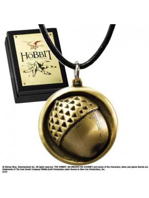 Colgante botón de Bilbo cordon de cuero - Hobbit