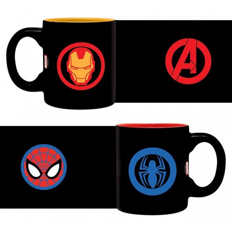 Set 2 mini tazas Spiderman y Iron Man Spider-Man Homecoming