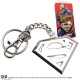 Porte-clés en Acier avec Bouclier de Superman de DC Comics