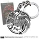 Porte-clés Targaryen de GOT en Gris Chrome