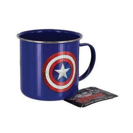 Taza Metal Marvel Capitán América Escudo