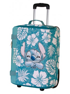 Maleta de Cabina Plegable Azul Disney Lilo y Stitch Aloha