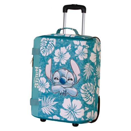 Maleta de Cabina Plegable Azul Disney Lilo y Stitch Aloha
