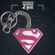 Llavero escudo de Supergirl rosa