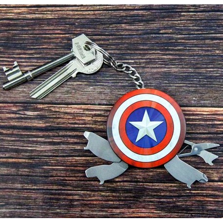 Keychain multifunction Captain America Shield