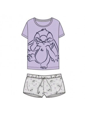 Pijama Stitch morado 