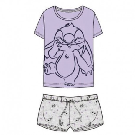 Pijama Stitch morado 