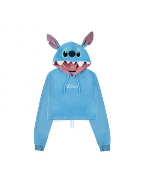 Sudadera crop top Stitch super suave