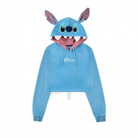 Sudadera crop top Stitch super suave