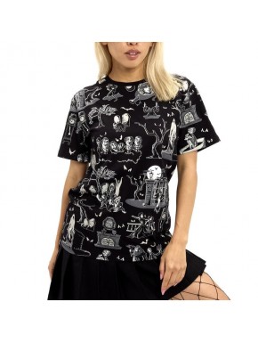 Camiseta unisex que brilla en la oscuridad de The Haunted Mansion