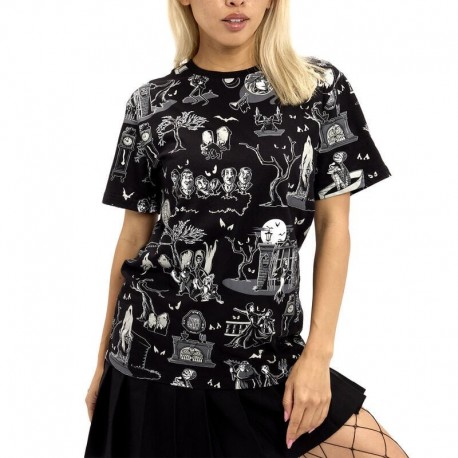 Camiseta unisex que brilla en la oscuridad de The Haunted Mansion