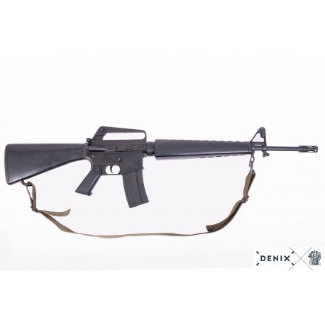 Réplica de Fuzil de Assalto M16A1 EUA 1967 em metal e plástico