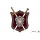 Shield and Two Decorative Swords Plaque, 21 cm
