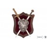 Shield and Two Decorative Swords Plaque, 21 cm