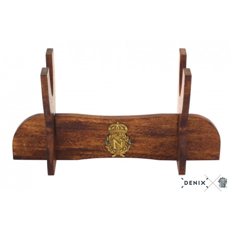Soporte de madera con escudo de Napoleón