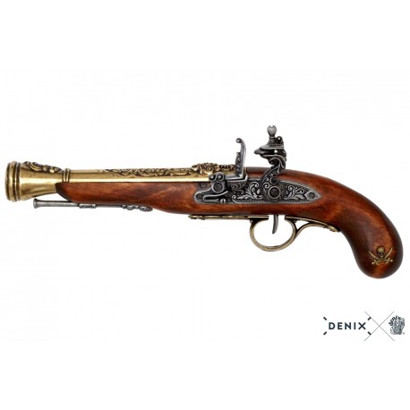 Pistola de chispa pirata, S.XVIII (zurda)