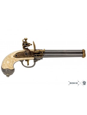 Pistola de chispa de 3 cañones, Italia 1680