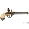 Pistolet à silex italien à 3 canons Lorenzoni, 1680, 29 cm