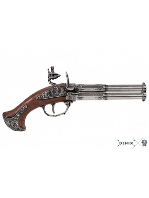 Pistola de 2 cañones giratorios, Francia S. XVIII