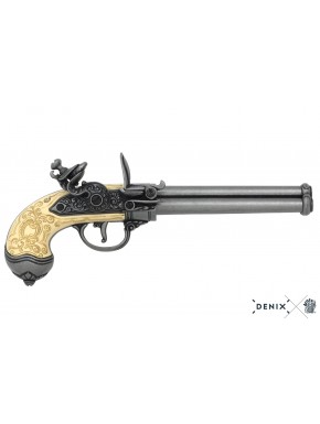 Pistola de chispa de 3 cañones, Italia 1680