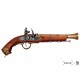 Réplique de pistolet à silex pirate du XVIIIe siècle, métal et bois
