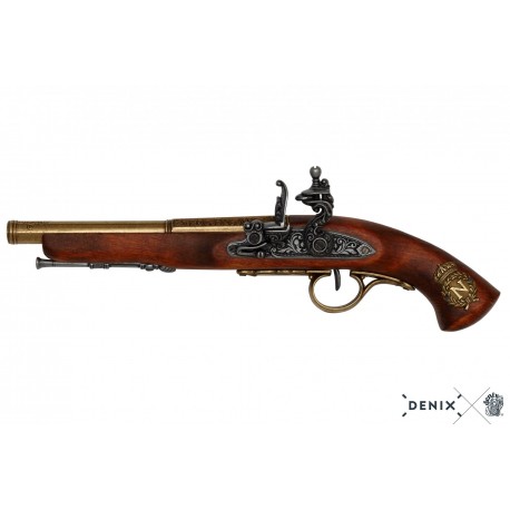 Pistola de chispa (zurda), Francia siglo XVIII.