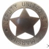 Distintivo Metálico US Marshal – Réplica do Velho Oeste Americano