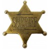 Distintivo de Xerife Réplica Metálica de 6 Pontas com Alfinete - DENIX