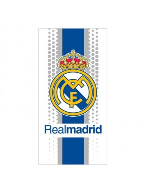 Toalla Real Madrid blanca microfibra 70x140cm
