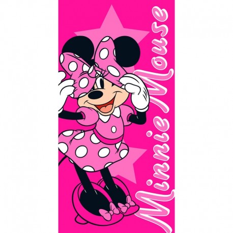 Toalla Minnie Mouse rosa microfibra 70x140cm
