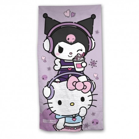 Toalla de microfibra Hello Kitty and Kuromi 70x140cm