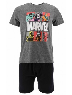 Pijama Marvel Comics Gris