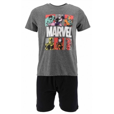Pijama Marvel Comics Gris