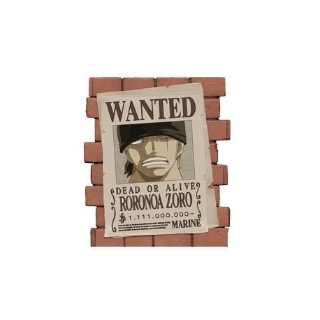 WANTED ZORO HUCHA 16 CM ONE PIECE