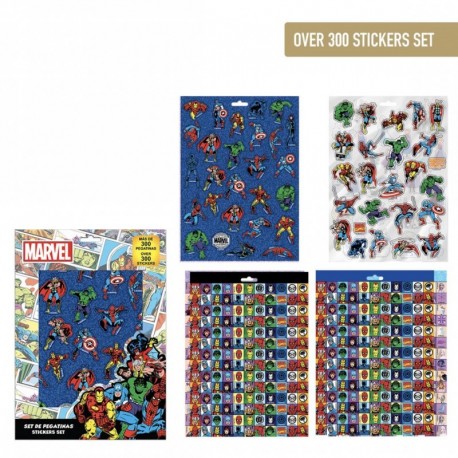 Pack d'autocollants Marvel avec plus de 300 unités
