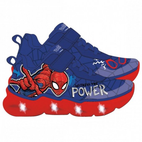 Tênis do Homem-Aranha com luzes e sola leve de EVA para crianças