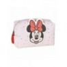 Minnie Travel Toiletry Bag 100% PU Pink with Motif