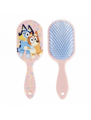 Cepillo de pelo infantil Bluey rectangular rosa ABS